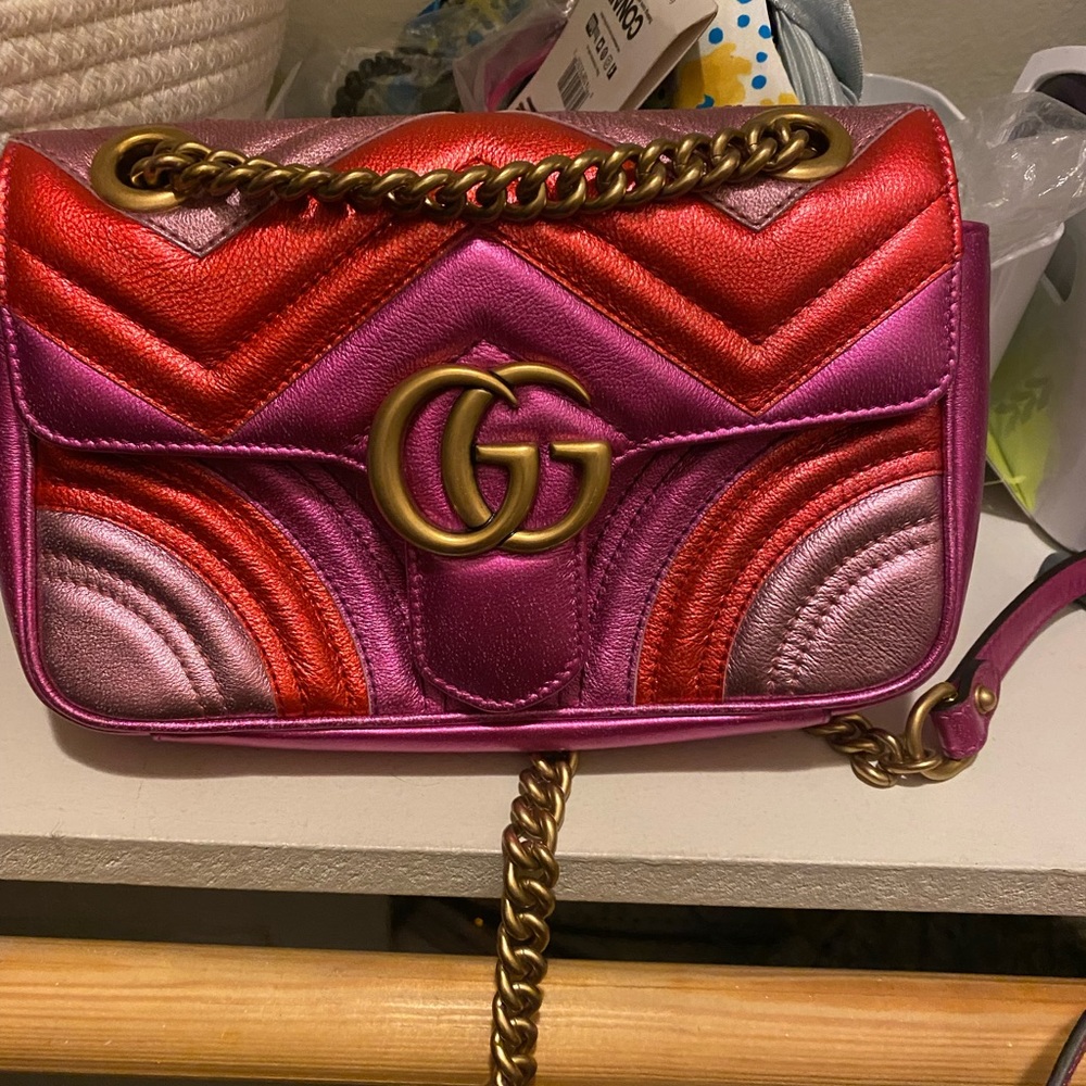 Gucci metallic calfskin matelasse